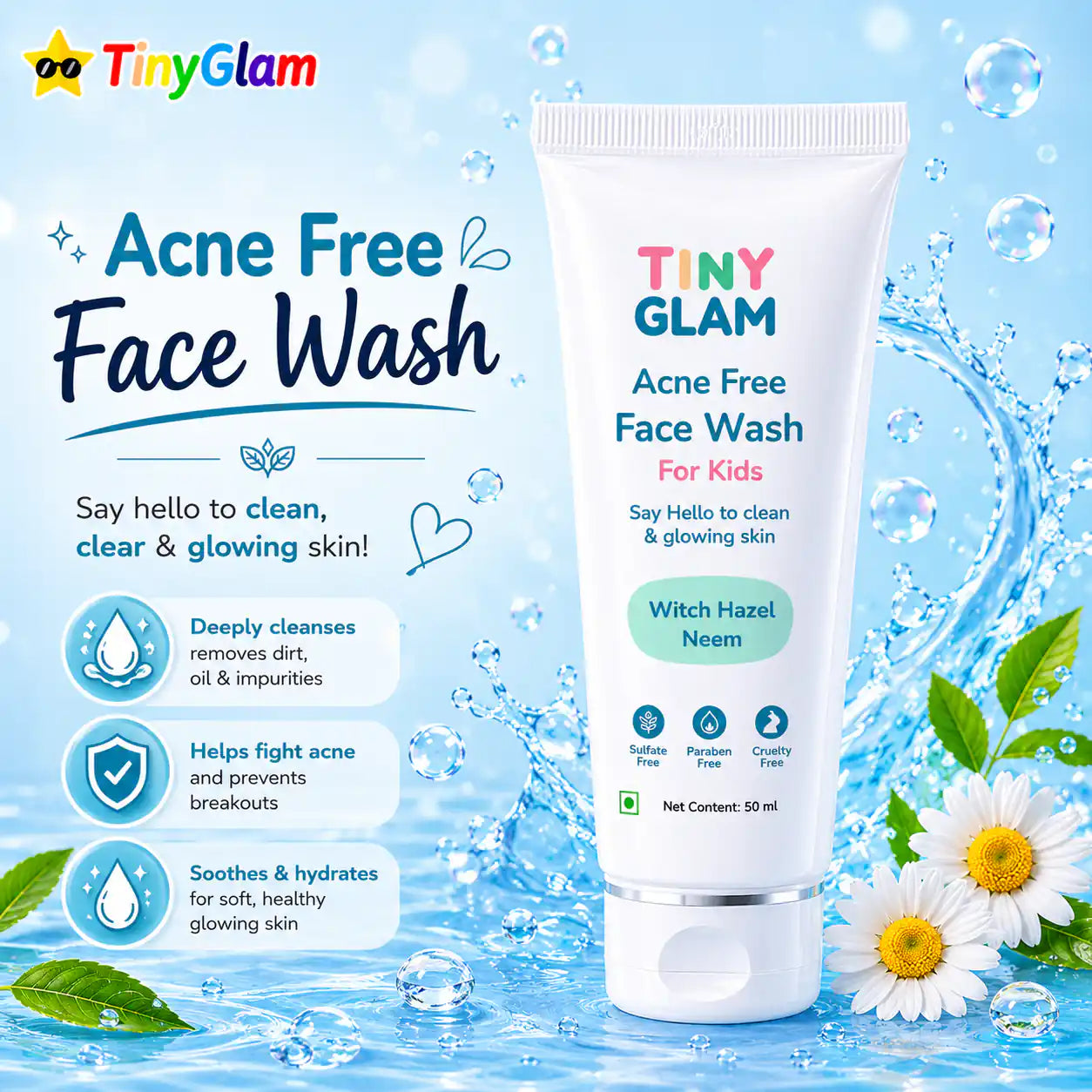 TinyGlam Acne Free Face Wash