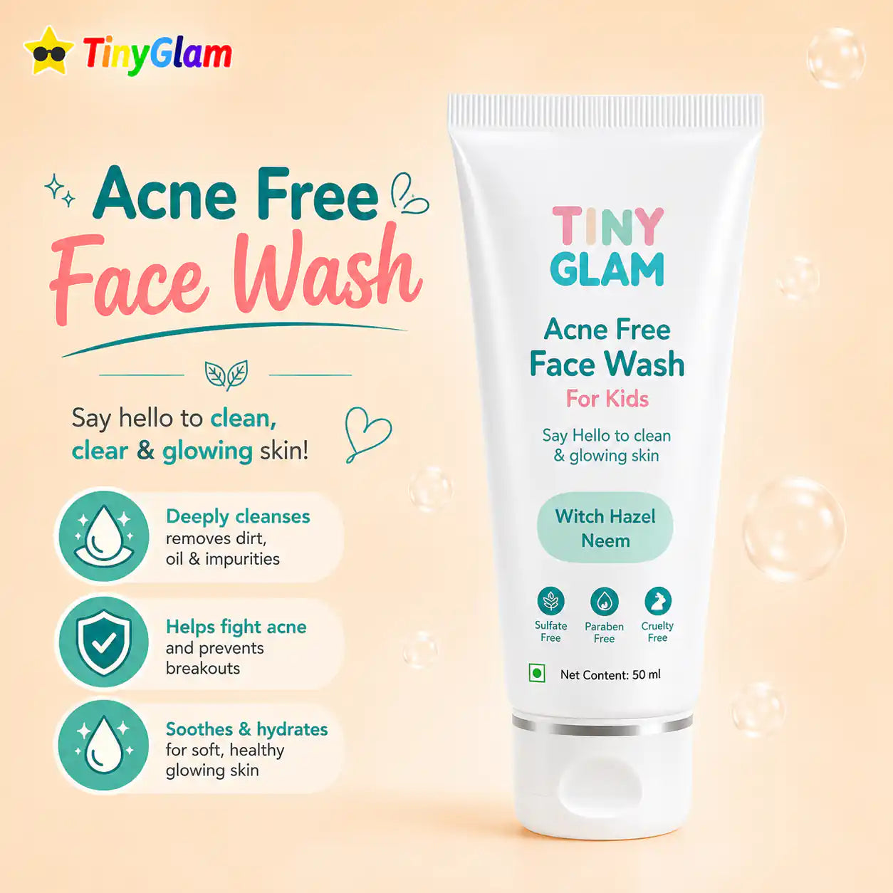 TinyGlam Acne Free Face Wash