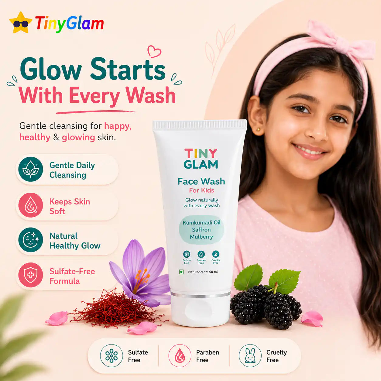 TinyGlam Sulfate Free Face Wash