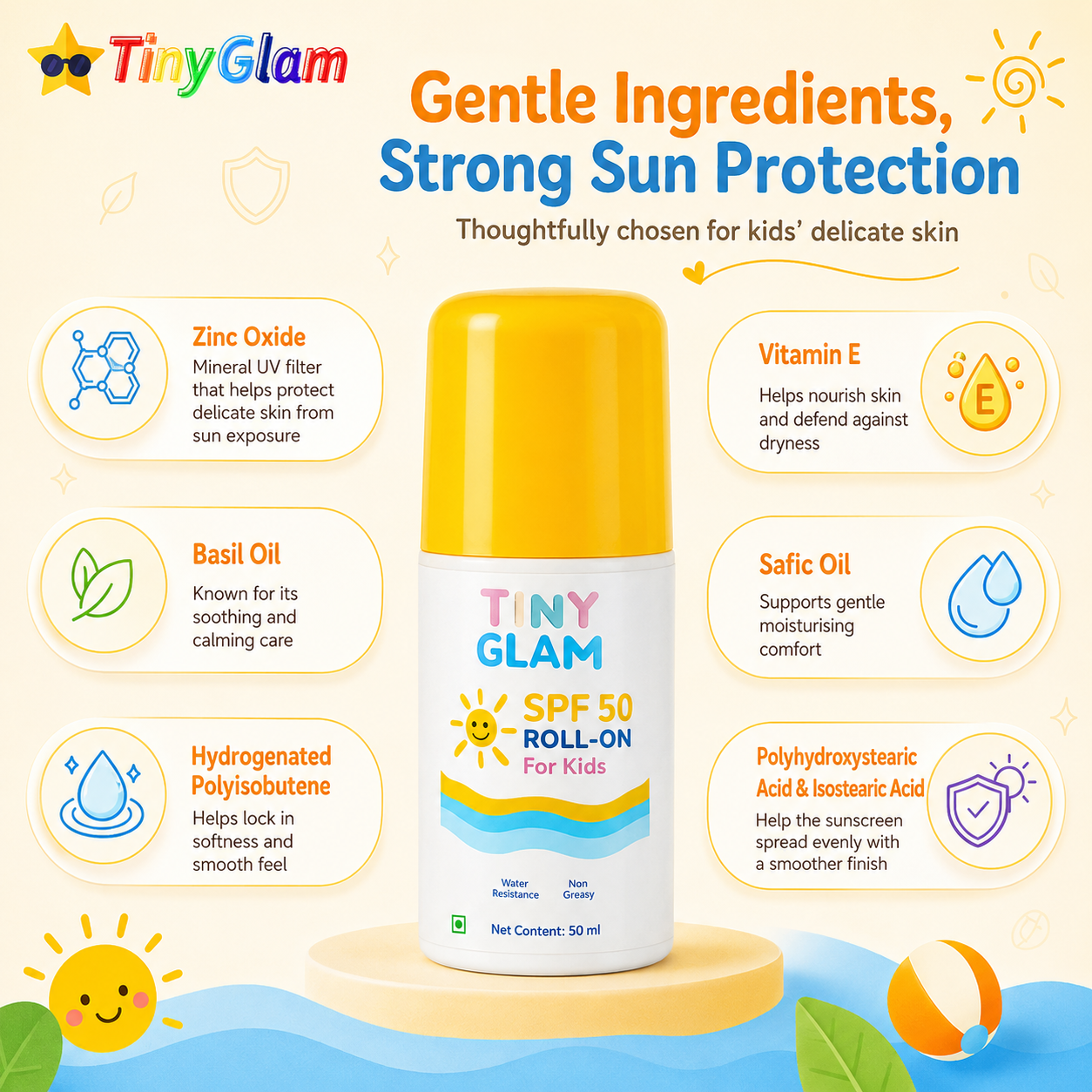 TinyGlam SPF 50 Roll-On for Kids