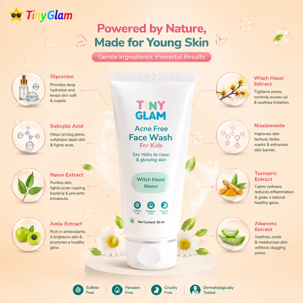 TinyGlam Acne Free Face Wash