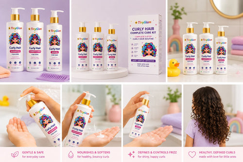 TinyGlam Curly Hair Complete Care Kit | Shampoo, Conditioner & Serum Combo ₹2,099